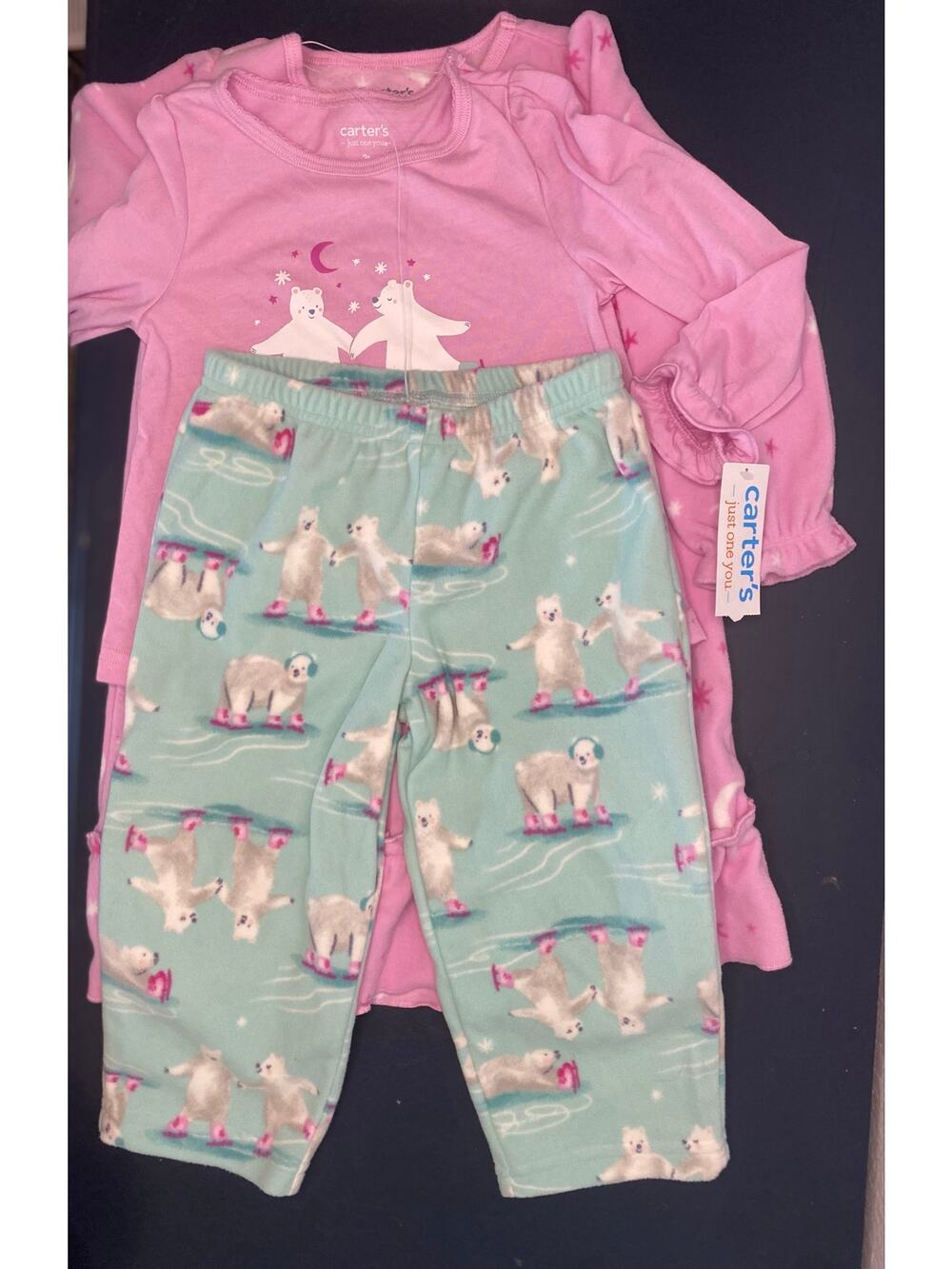 Carter's Winter-Themed 3-Piece Pajama Set, 2T, NWT